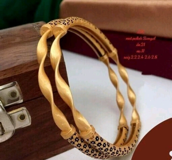 DIVA CHUNKY Gold Plated Brass Bracelet & Bangles - 2.6